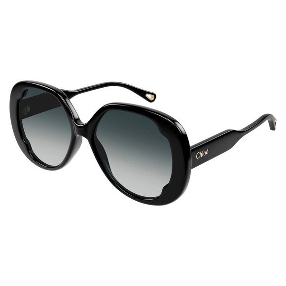 New CHLOE Black Square CH0195S 001 Sunglasses Women - Picture 1 of 3